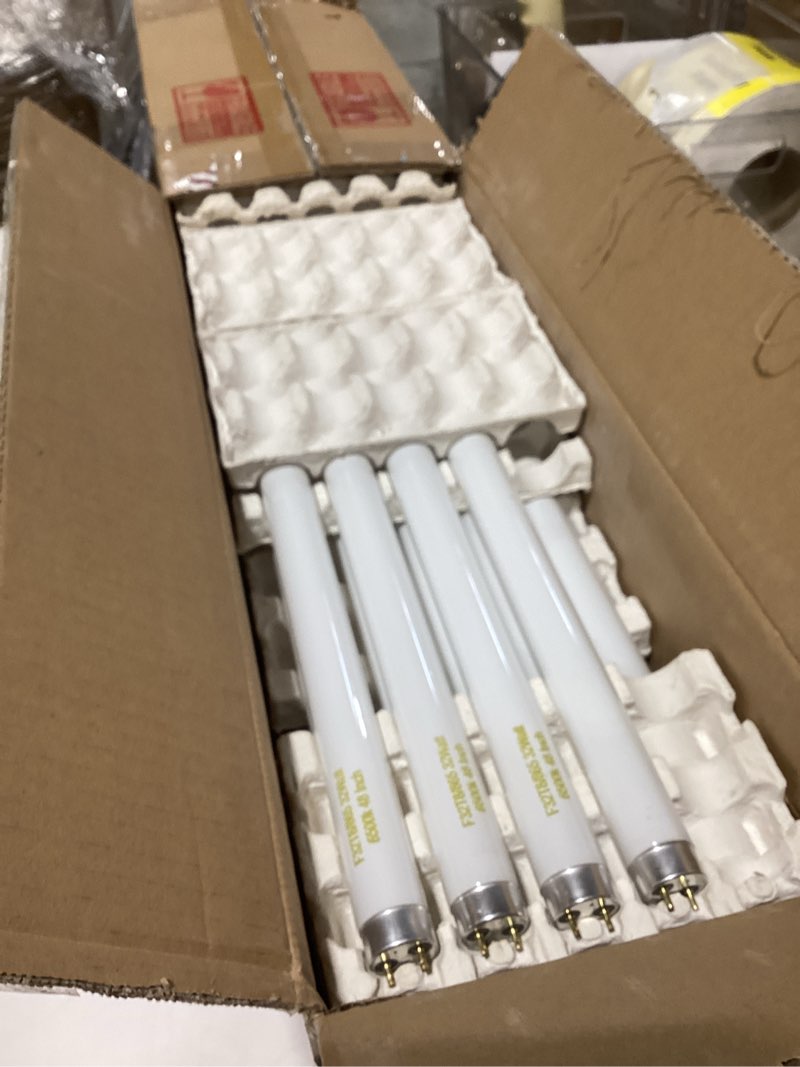 Condition photo showing Good Condition for konideke 25 pack t8 fluorescent bulbs 4 foot, f32t8/865 fluorescent light bulb 48 inch 32 watt 6500k daylight 2500 lumens g13 base