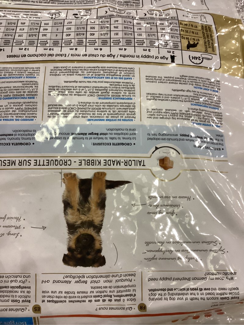 Condition photo showing New/Like New for Royal Canin German Shepherd Puppy Breed Specific Dry Dog Food, 30 lb. bag 30 Pound (Pack of 1)