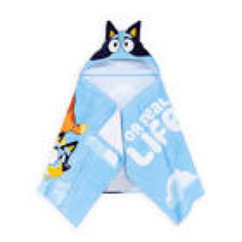 bluey kids cotton hooded towel