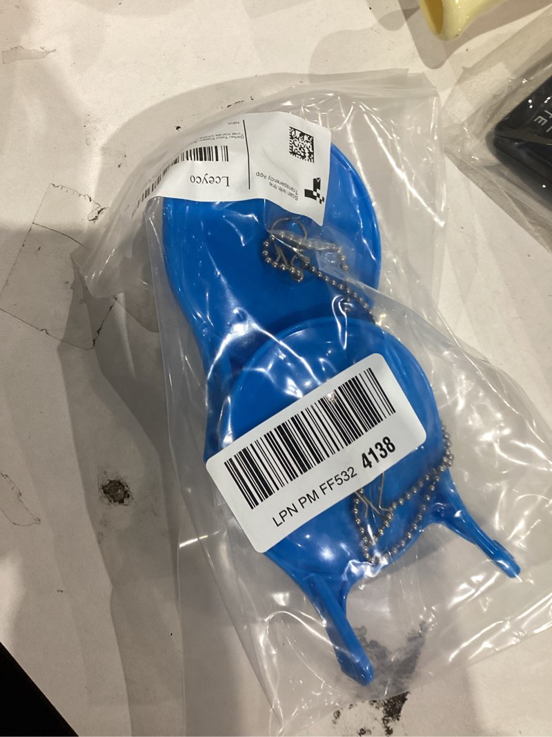Condition photo showing As Is for Gerber Toilet Flapper Replacement, 2 Pack 3 inch for Gerber 99-788 with 2 Toilet Handle Chains Lecyco Rubber Water Saving, Easy to Install 2 Blue x 2