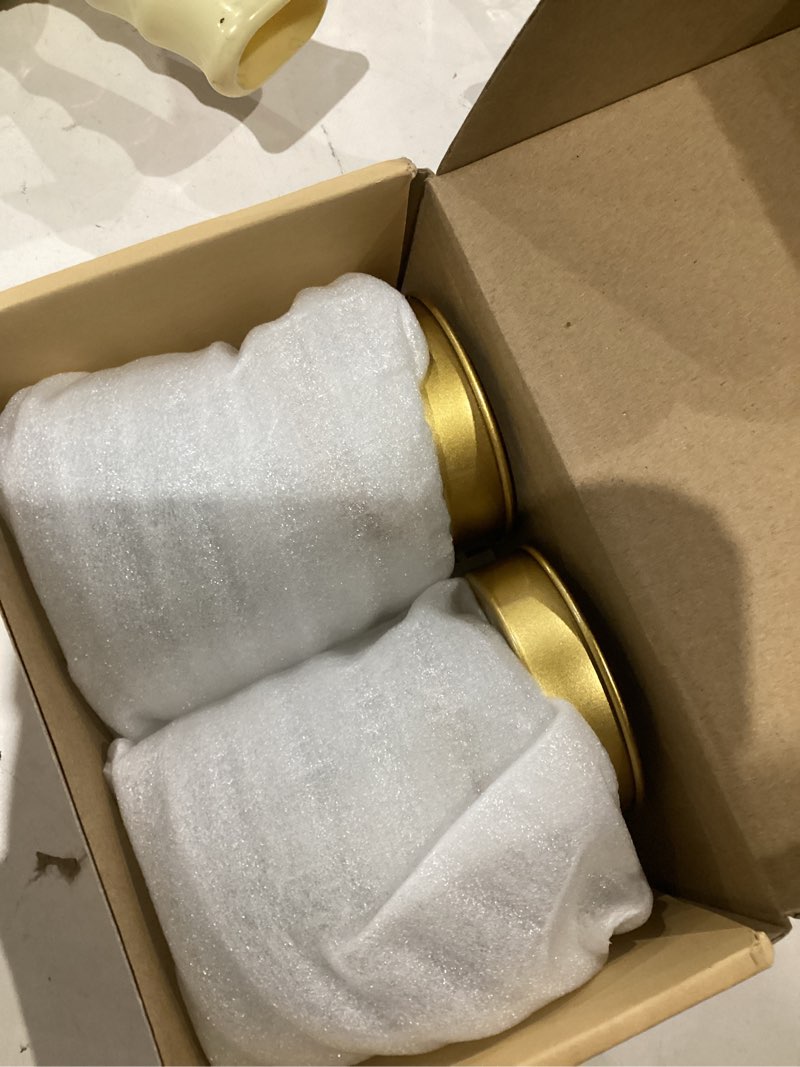 Condition photo showing Good Condition for sheechung 2 pack qtip holder for bathroom, cotton swab holders, cute mason jars decor, bathroom decor and accessories for cotton round pads, balls, floss pick - brushed gold brushed gold-2pcs 2 pack