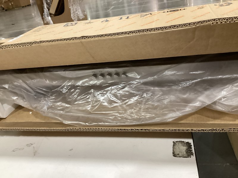 Condition photo showing New/Like New for 36 inch under cabinet range hood | 700 cfm stainless steel | convertible ducted/ductless | washable grease filters | 3 speed fan | led lighting | includes charcoal filters - kendraja