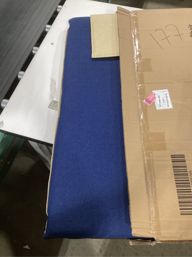 Condition photo showing Good Condition for 14-Position Adjustable Floor Chair with Back Support - Portable Gound Seating for Adults & Kids, Foldable Meditation Chair with Japanese KOYO Bearings & Washable Linen Cover (Blue) Blue & Yellow Regular