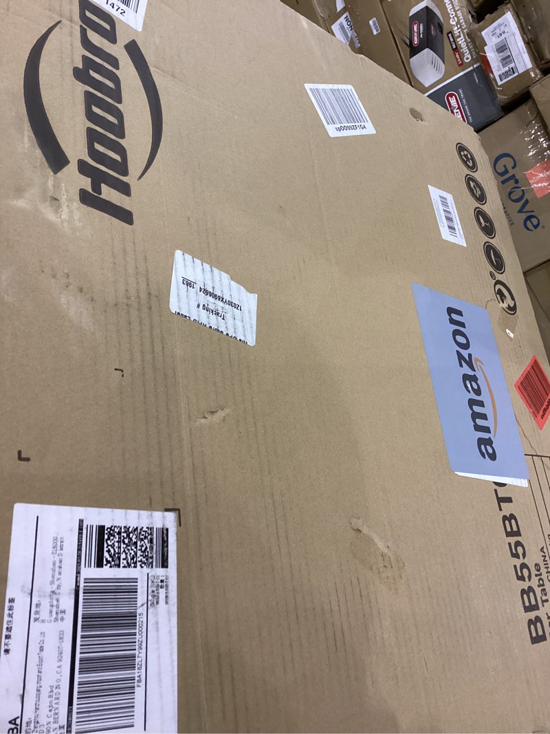 Condition photo showing Good Condition for HOOBRO Bar Table, Round Pub Table, 2-Tier Bistro Table with Storage, 37.4" High for Small Spaces, with Top Particleboard for Kitchen, Easy to Assemble, Black BB55BT01