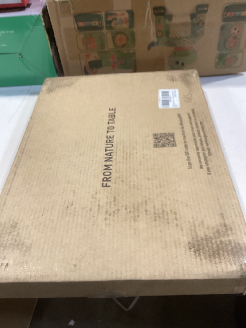 Condition photo showing New/Like New for end grain cutting board for kitchen with non-slip feet, acacia wood heavy duty checkered cutting board handcrafted luxury chopping board for cooking and serving wooden butcher block non toxic 14"l x 10"w
