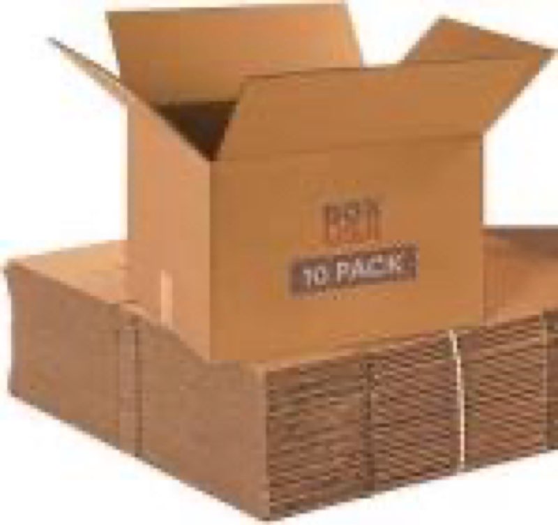 box usa moving boxes medium 18"l x 14"w x 12"h 10-pack | corrugated cardboard bo