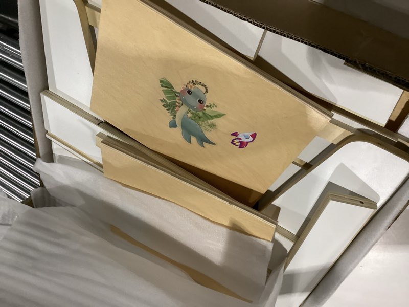 Condition photo showing As Is for WINGYZ Kids Table and Chair Set for Study, Building, Art, Dining 4 in 1, Toddler Activity Table with Storage for Big/Small Blocks Construction, Wooden Sensory Play Desk with Chalkboard, Boy Girls Gift