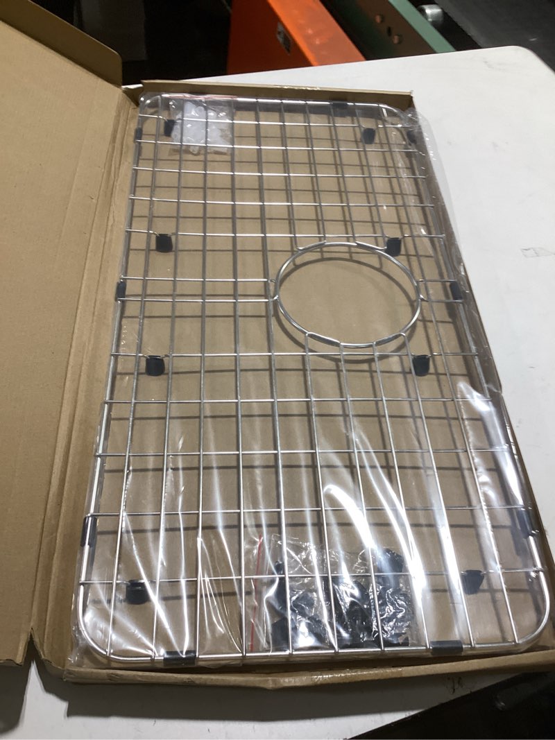 Condition photo showing New/Like New for Serene Valley 25-1/4" X 12-1/2“ Sink Grid, Rear Drain with Corner Radius 1-1/2", NLW2513R