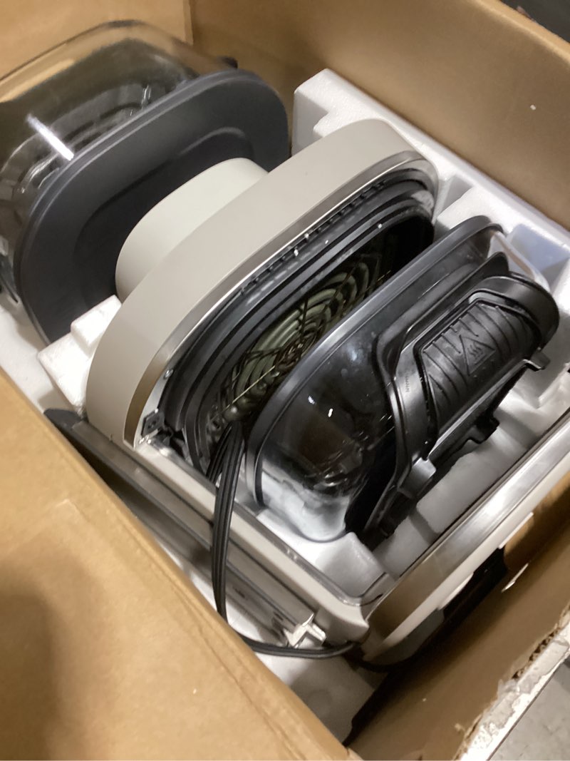 Condition photo showing Good Condition for Ninja Crispi Pro 6-in-1 Glass Air Fryer | 6qt & 2.5qt Glass Containers with Storage Lids | Non-Toxic | Meal Prep, Microwave, Freezer & Dishwasher Safe | Air Fry, Bake & More | Bone | AS101LG