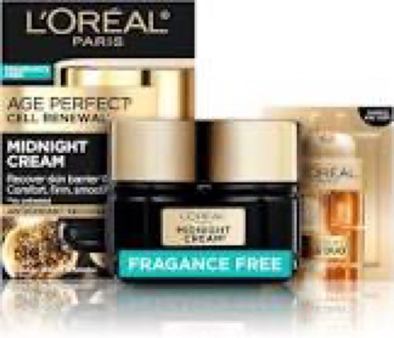 l'oreal paris age perfect anti-aging midnight face cream, fragrance-free face moisturizer with shea 
