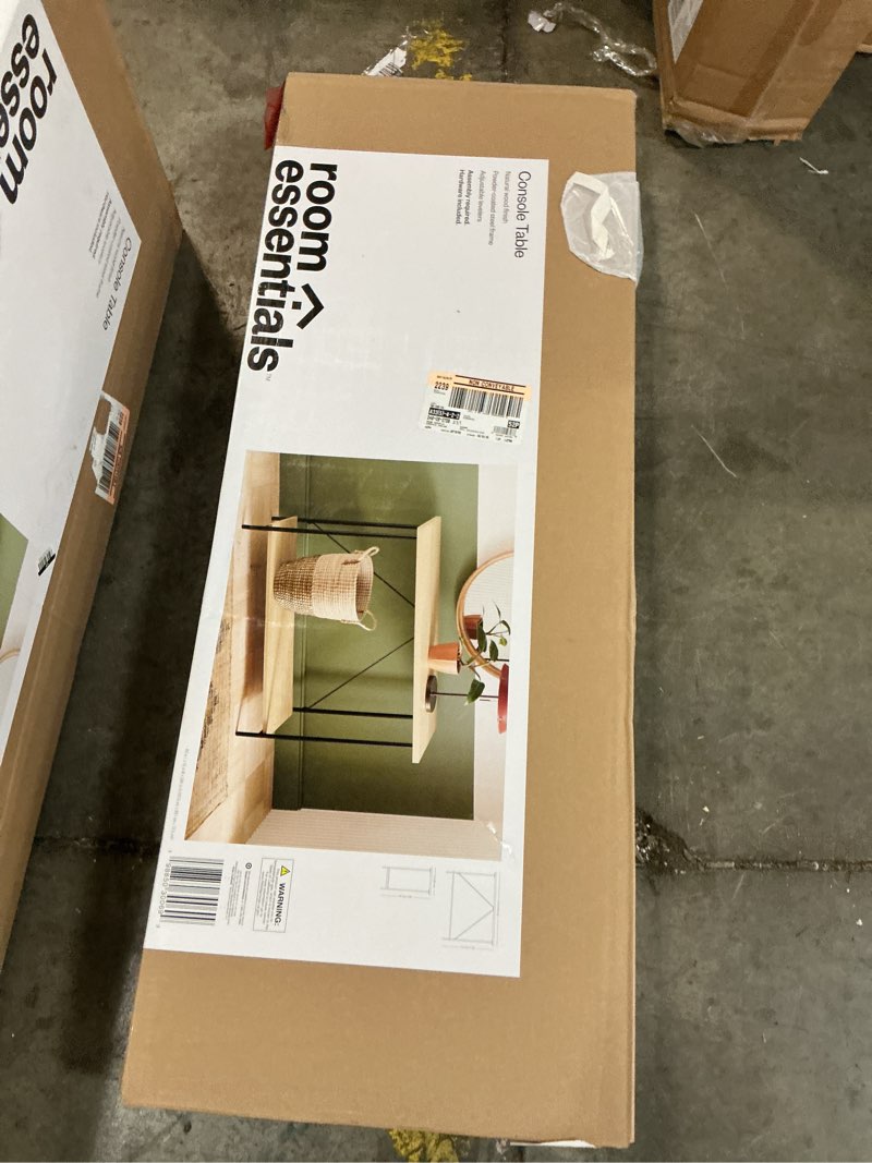 Condition photo showing New/Like New for wood and metal console table natural - room essentials™