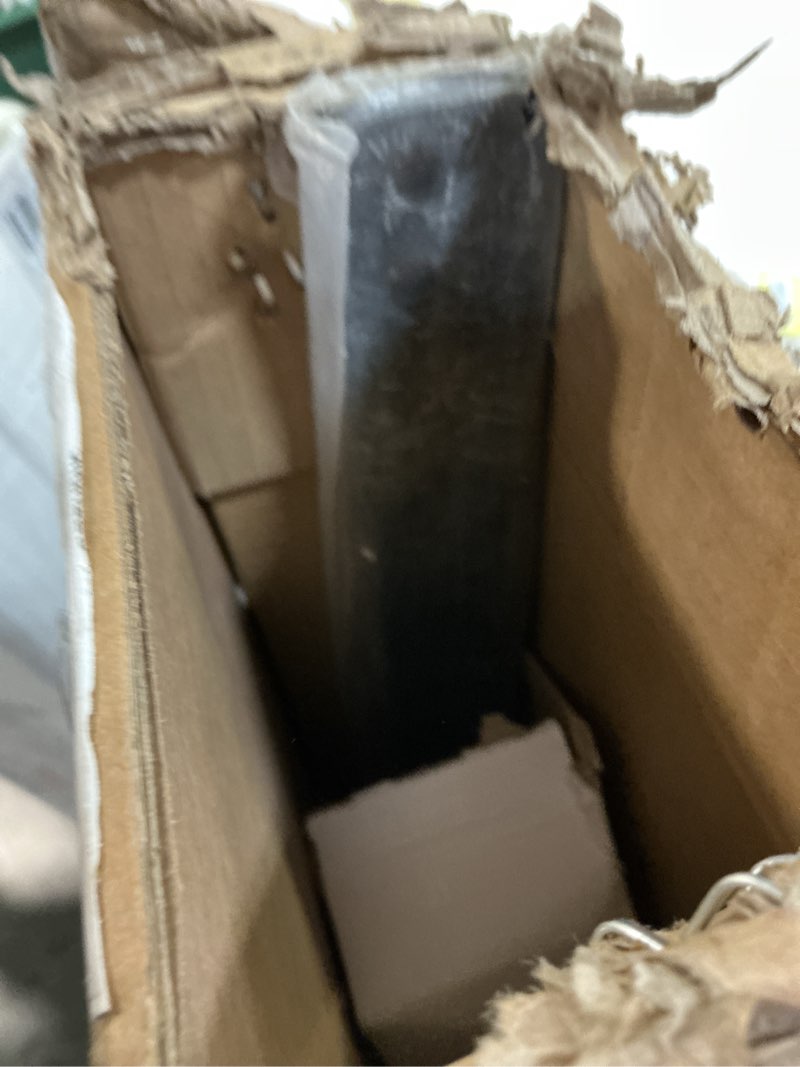 Condition photo showing As Is for WINSOON 8FT Single Track Bypass Sliding Barn Door Hardware Kit for Double Doors, Low Ceiling, Easy Mount, Heavy Duty, Slide Quietly and Smoothly 8FT I shape hanger