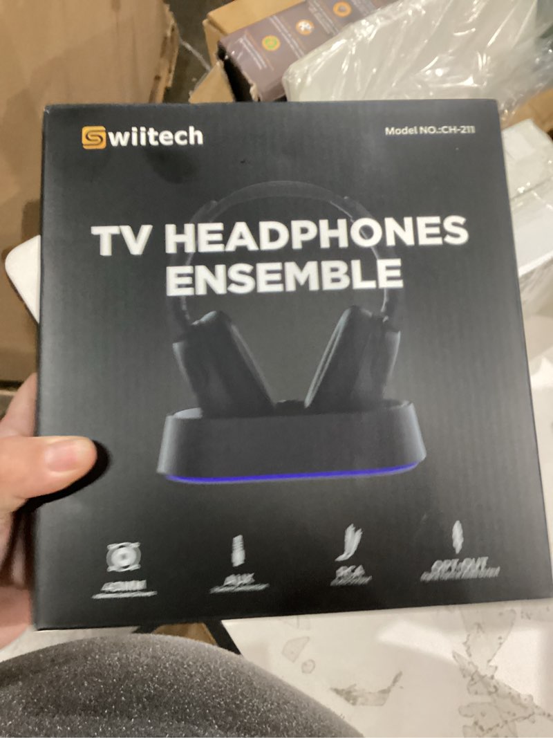 Condition photo showing Good Condition for wireless headphones for tv watching, tv headphones with transmitter charging base, bluetooth v5.3, no lip-sync delay, clear voice, plug & play, comfortable, gifts for elderly/seniors black
