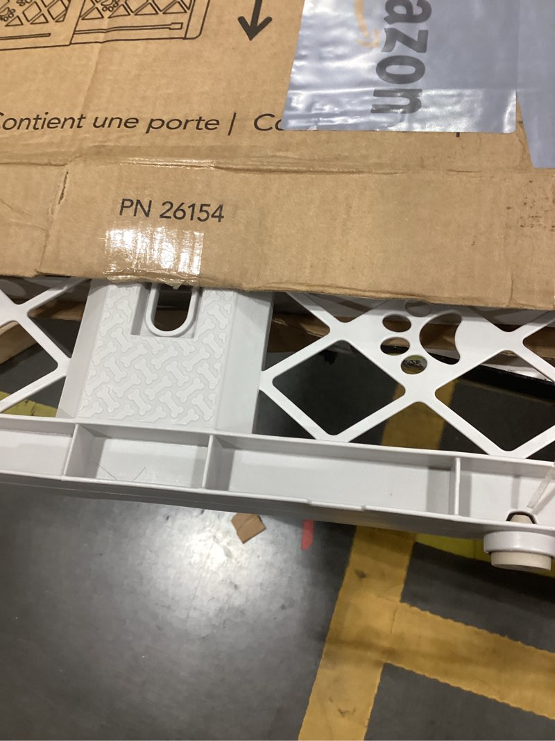 Condition photo showing Good Condition for MYPET North States Paws Portable Pet Gate: 26-40" Wide. Pressure Mount. No Tools Needed. Made in USA. Dog Gate 23" Tall, Expandable, Durable Dog Gates for Doorways, Light Gray