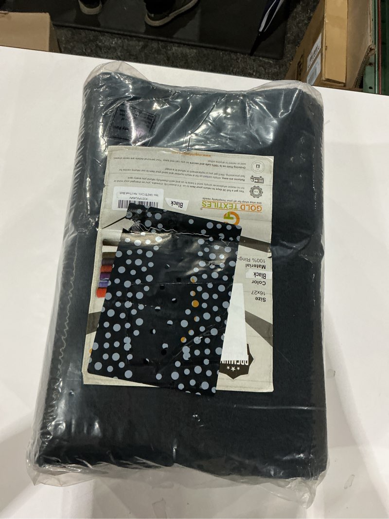 Condition photo showing New/Like New for Black Salon Towel, Pack of 24 (16 x 27 Inches) Non-Bleach Proof - Highly Absorbent 100% Cotton Hand Towels Quick Dry & Easy Care Cotton Towels for Gym, Spa, and Home