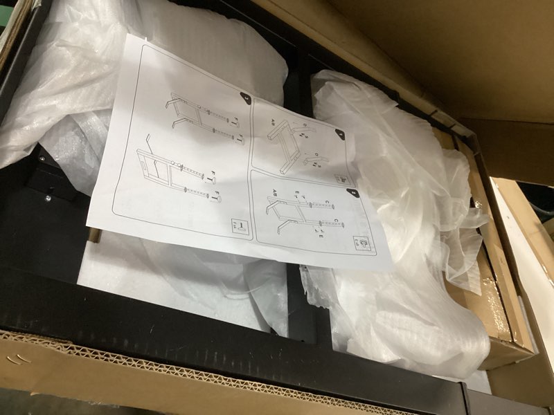 Condition photo showing Good Condition for 19.6-Inch Depth Workbench Frame, Height Adjustable 28.5" to 33.8",Set of 4 Metal Table Legs with Floor Protectors, Heavy Duty DIY Furniture Legs for Study Desk?Power Outlets/Rubber Pad? Power Outlets / Rubber Pad