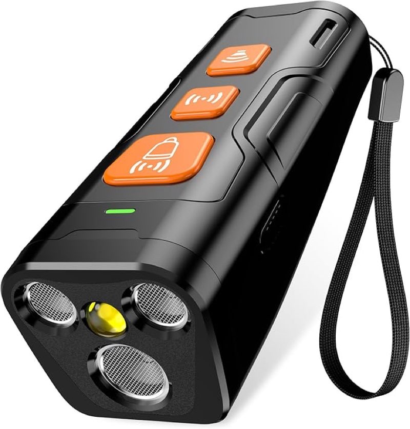 dog bark deterrent device, 3x ultrasonic anti barking, 6 training modes 23 ft range barks no more indoors outdoors behavior correct safe & humane rechargeable compact bark control for dogs orange