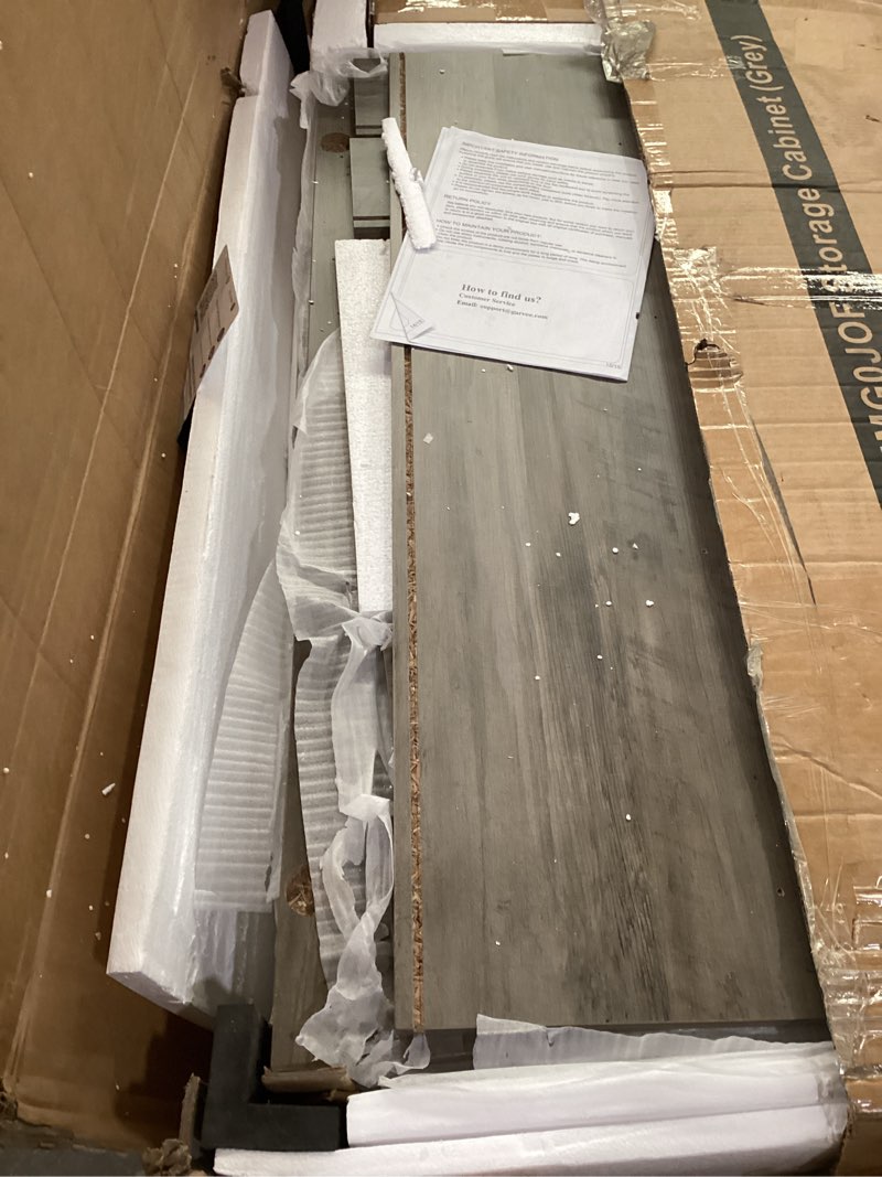 idealhouse 43.3'' h armoire wardrobe closet with 4 drawers and 2 doors, hanging rod, multifunctional