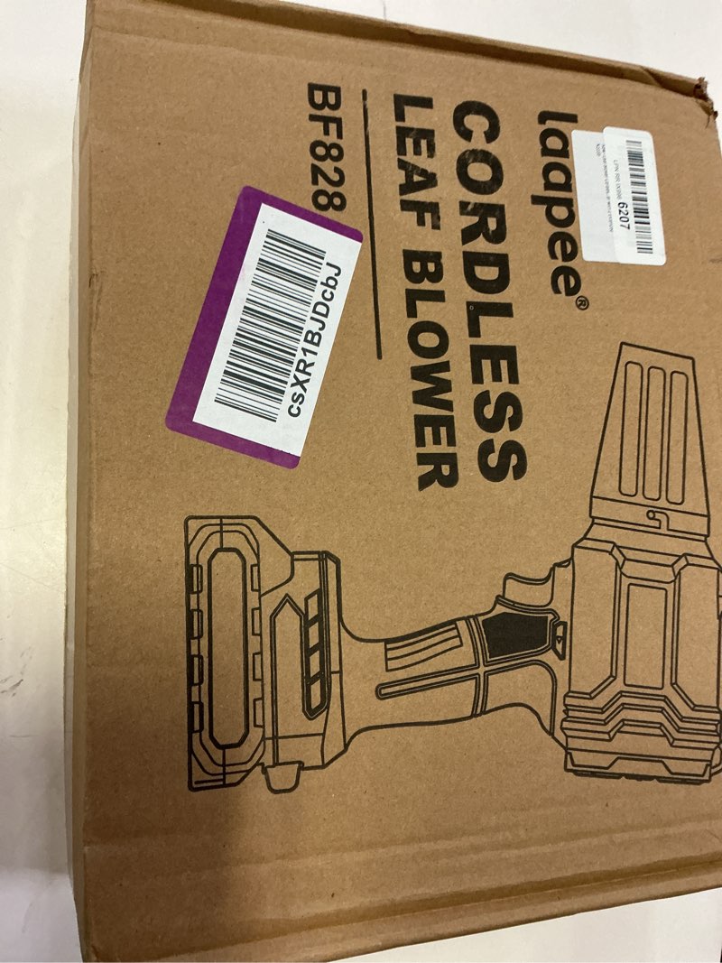 Condition photo showing item condition for Leaf Blower Cordless,Battery Powered 800,000 RPM Electric Leaf Blower with 2 x 4.0Ah Battery and Charger Handheld Blowers for Lawn Care,Dust,Snow,Car Blowing Water with 2 Extended Nozzle Green