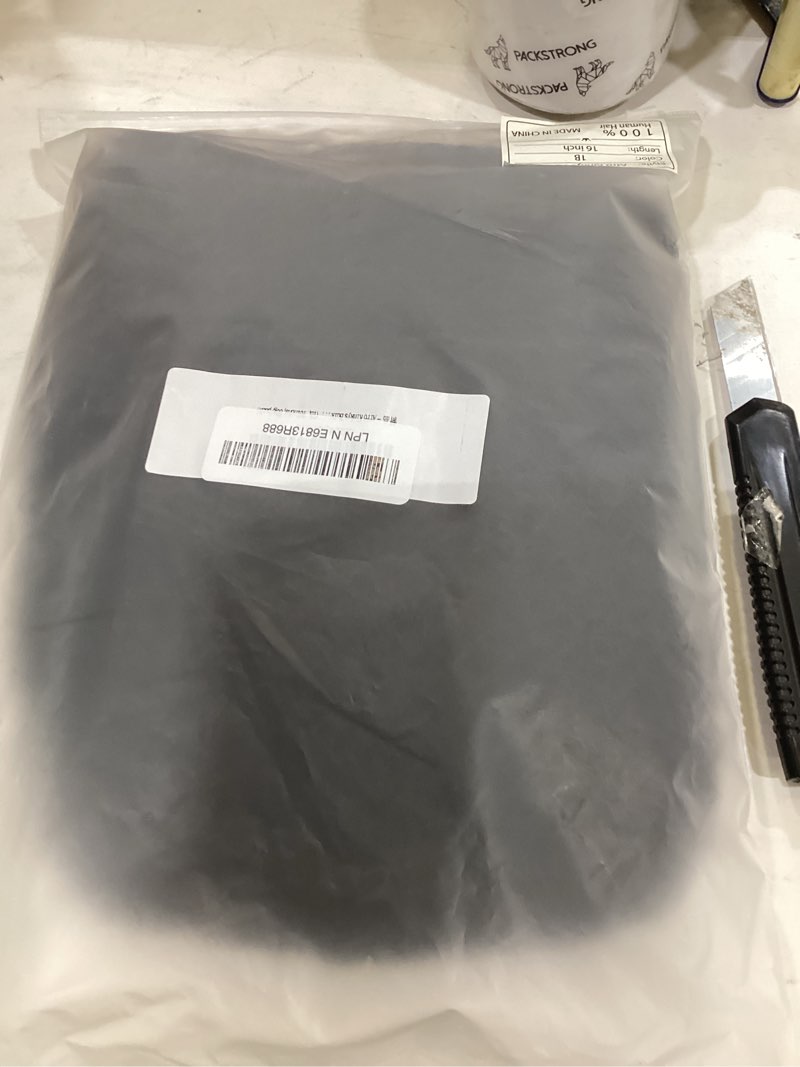 Condition photo showing Good Condition for afro kinkys bulk human hair for braiding afro kinky-curly human hair bulk for mini twist hair 16inchs 50g/pack bulk human braiding hair for micro locs extensions (1b, 16inchs,50g/pack) 16inchs,50g/pack 1b