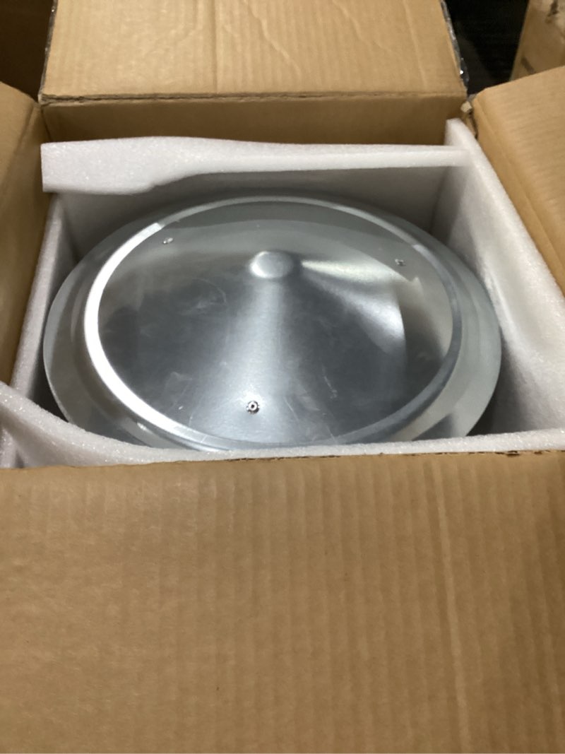 Condition photo showing As Is for VIVOHOME 8" Cone Top Chimney Cap with Screen, Round Roof Rain Chimney Cover, Galvanized Steel Fireplace Exhaust Cap, Adjustable Roof Cap for Vent 8 inch