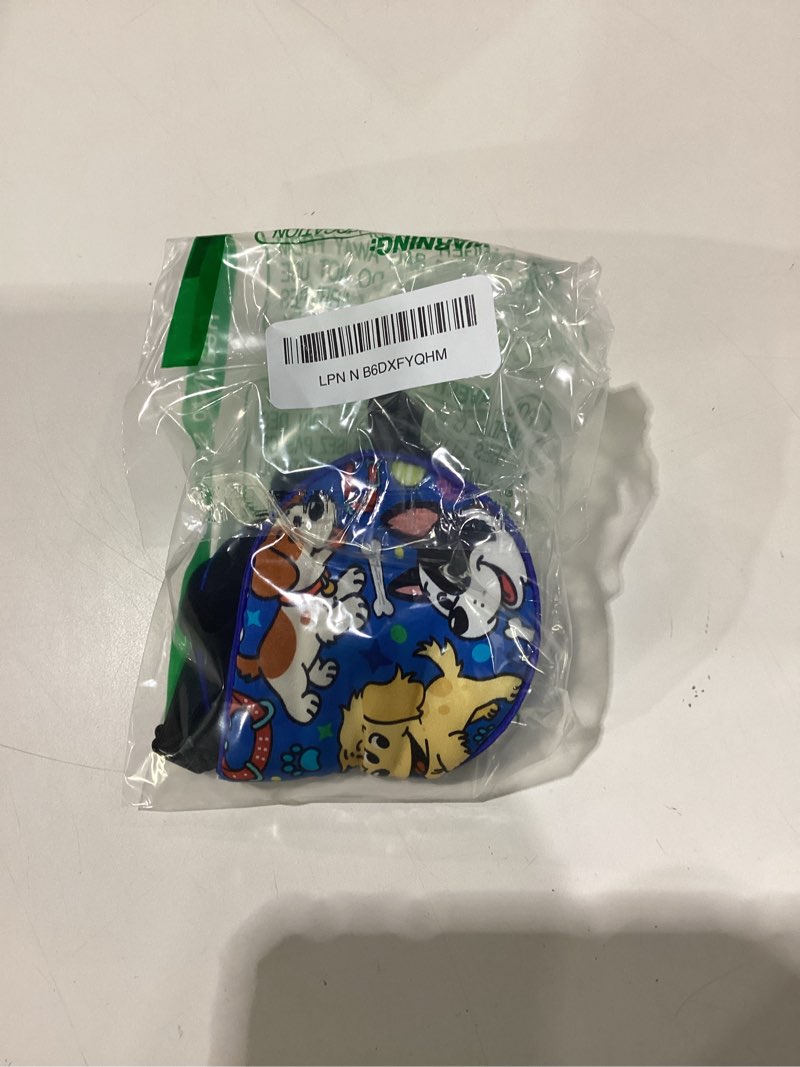 Condition photo showing Good Condition for Kids Silk Sleep Mask: 100% Mulberry Silk Eye Mask with Adjustable Strap, Cute Sleeping Blindfold for Boys Girls Teens, Soft & Lightweight Eye Shade for Travel, Nap, Bedtime (Dogs Style)