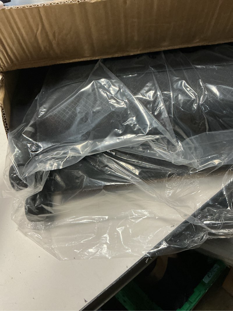 Condition photo showing New/Like New for let's camp folding stadium seat bleacher chair with cup holder, mesh bag and hide hooks, portable stadium chair with back and cushion black grey - 2 pcs