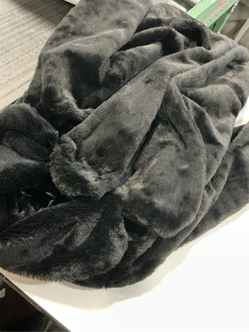 Condition photo showing Good Condition for toponsky womens winter warm lapel faux fur with inner lining & buttons coats large cd black(size l)
