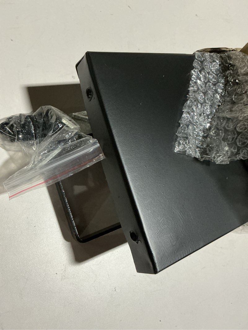 Condition photo showing As Is for Lineshading Office Cubicle Shelf Storage Organizer Hanging File Organizer Cubicle Hanging Shelf Accessories Storage Bookshelf with Hooks for Home Desk (Black,36") 36" Black