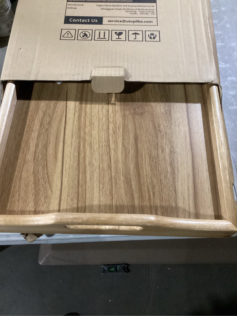 Condition photo showing Good Condition for Utoplike Acacia Bed Tray Table for Eating, Large Breakfast Tray with Folding Legs, Wood Serving Trays for Laptop Working