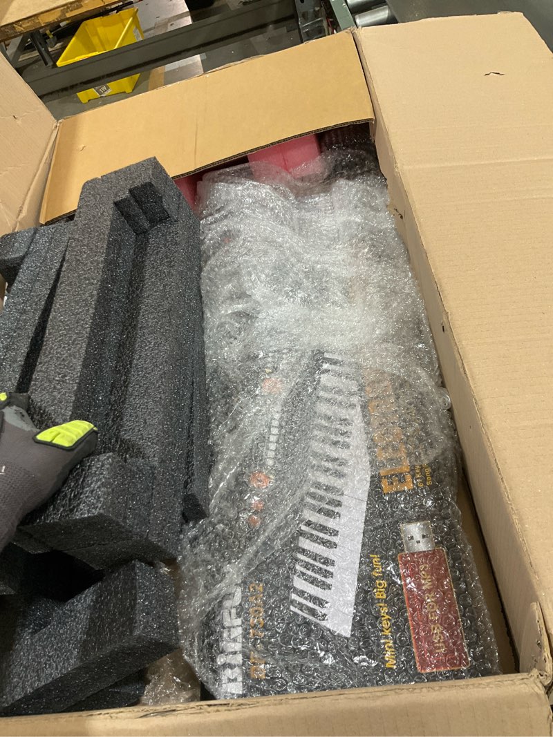 Condition photo showing As Is for kids keyboard piano, 61 keys electric piano keyboard for kids with microphone mp3 function led display educational musical toys birthday xmas gifts for toddlers boys girls ages 3 5 7 9 12