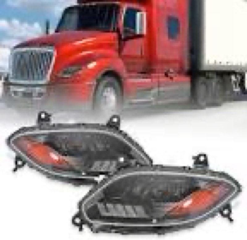 seassauto international lt625 headlights fits 2018-2023,projector led headlamp assembly,chrome pair(