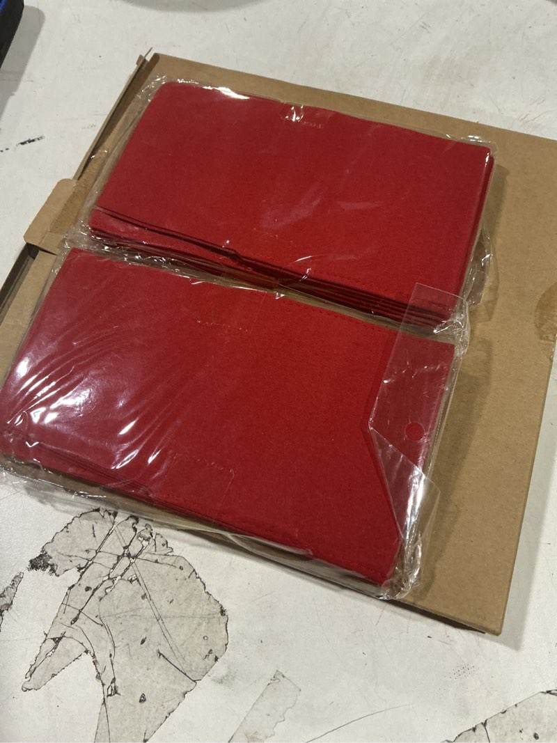 Condition photo showing New/Like New for PATIKIL 8x8cm Jewelry Pouches with Band, 20 Pack Microfiber Jewelry Pouches Portable Soft Storage for Necklace Bracelet Earring Watch Rings Brooch, Red Red 8x8cm