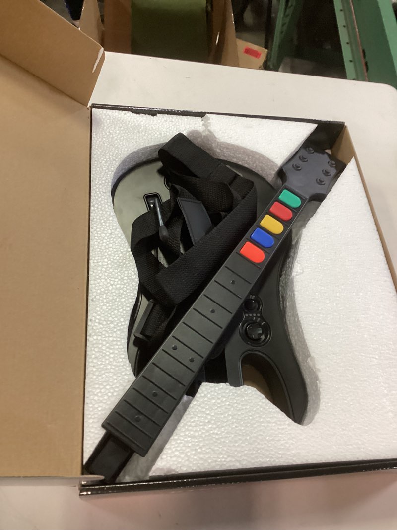 Condition photo showing As Is for NBCP Guitar Hero Controller PC, Wireless PS3 /PC Guitar Hero Guitar with Dongle for Clone Hero, Guitar Hero 3/4/5 Rock Band 1/2 Games Black