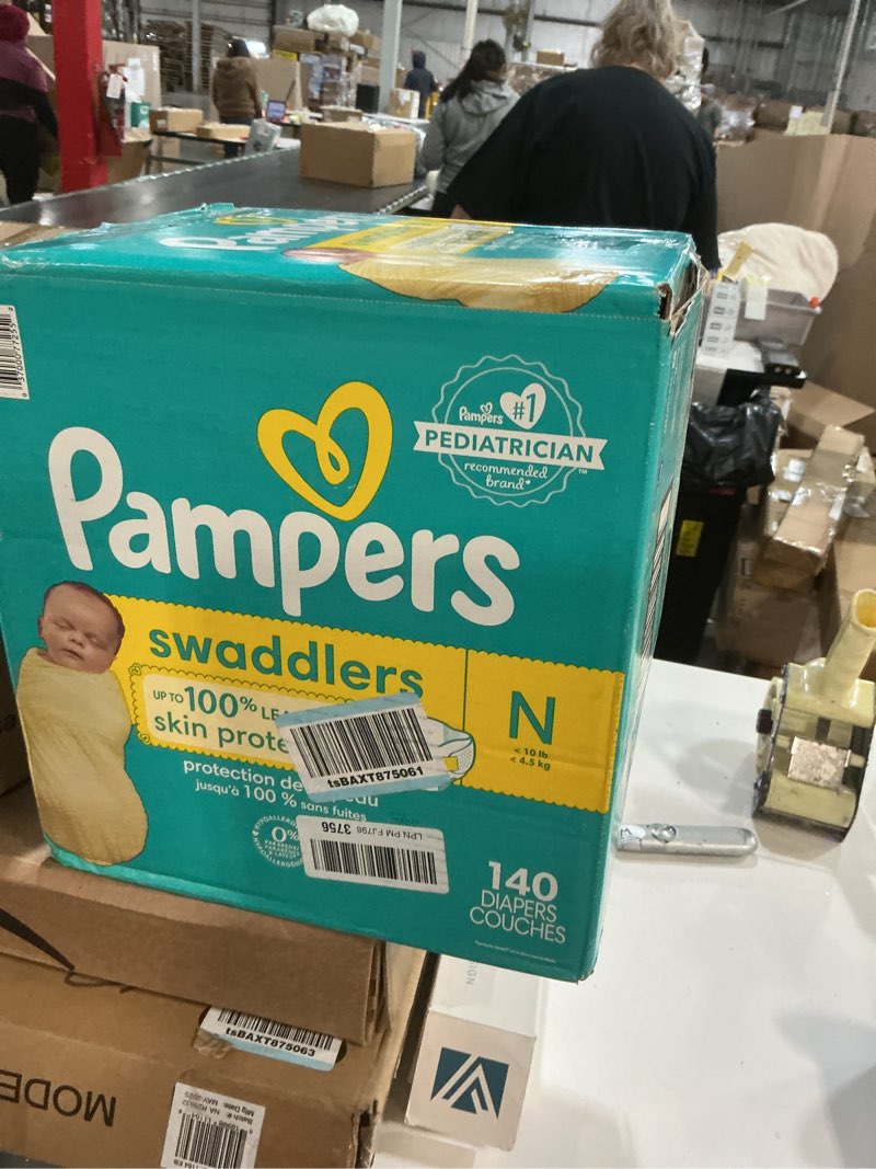 Condition photo showing New/Like New for Pampers Swaddlers Diapers, Size 0 (up to 10 lbs), 140 Count, Absorbent, Keeps Baby Dry and Comfortable, Skin Safe Disposable Baby Diaper (Packaging May Vary) Newborn 140