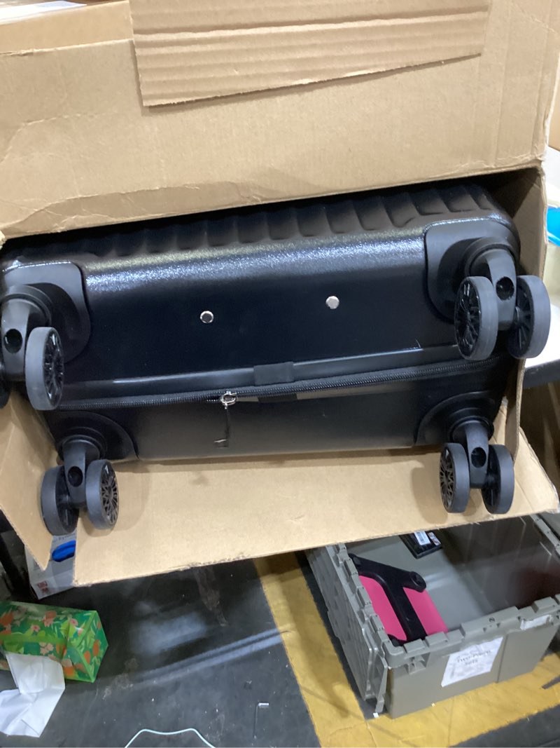 Condition photo showing Good Condition for Lekebobor 16 Inch Small Carry on Luggage with Wheels, Airline Approved Hard Shell Suitcase with TSA Lock Front Pocket for Travel for Women Men, Black Black 16 inch