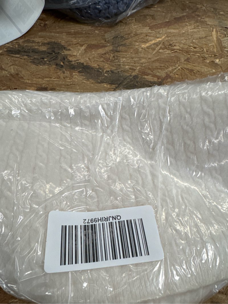 Condition photo showing Good Condition for luxe cable knit cashmere baby blanket, one size, ivory