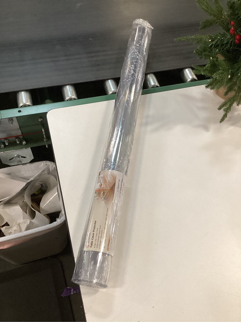 Condition photo showing New/Like New for LovePads 1.5mm Thick 36 x 84 Inch Clear Table Cover Protector, Clear Table Protector for Dining Room Table, Plastic Table Cover, Clear Plastic Tablecloth Protector, Dining Table Protectors Pads