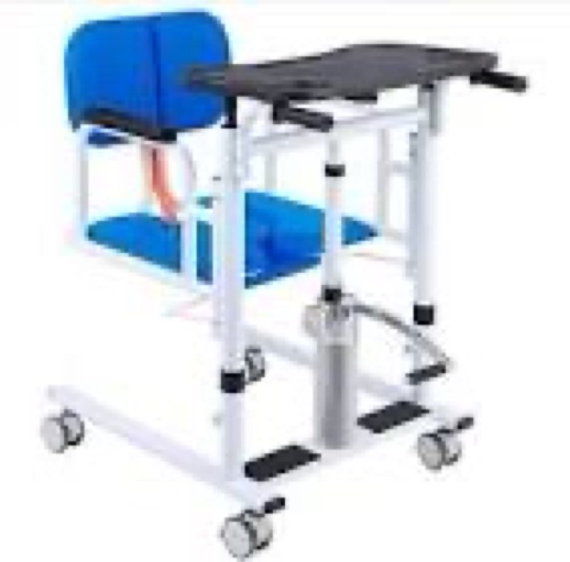 hydraulic patient lift nursing chair 4 in 1 shower chair transport wheelchair 180° open & close max 