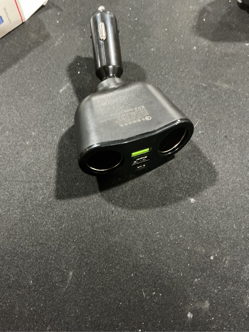 Condition photo showing Good Condition for Car Cigarette Lighter Splitter, 2-Socket Cigarette Lighter Adapter with LED Voltmeter, Dual USB QC3.0 Type-C 20W PD Fast Car Charger, 12V/24V Splitter Adapter for Smart Phone GPS Dash Cam black