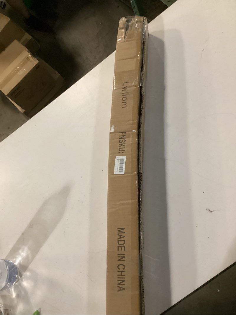 Condition photo showing New/Like New for Heavy Duty Curtain Rods,1 1/4" Large Diameter Premium Nonadjustable Curtain Rod,48in/4ft Custom Window Treatment Rods with Durable Aluminum Brackets and End Caps,Black Finish Black 48in/4ft