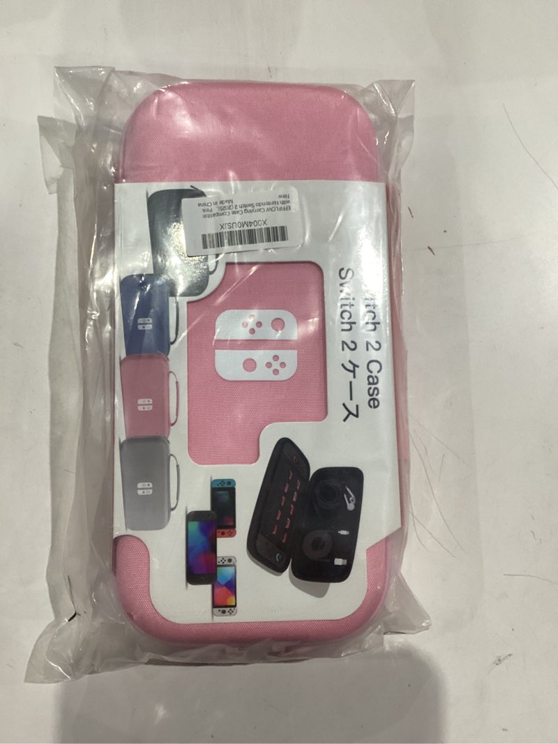 Condition photo showing New/Like New for EFFIFLOW Switch 2 Carrying Case (2025) – Cute Pink Hard Travel Case with 10 Game Card Slots & Accessory Pocket, Protective Portable Storage Bag for Switch 2 Console and Accessories