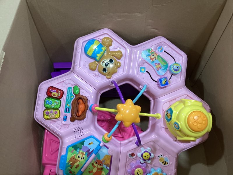 Condition photo showing Good Condition for vtech buzz and learn activity table with seven interactive play zones, pink