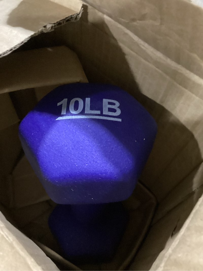 Condition photo showing Good Condition for amazon basics neoprene dumbbell hand weights for exercise and muscle toning 10 pound, pair