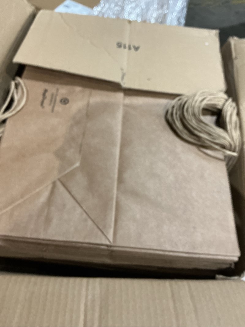 Condition photo showing Good Condition for bagdream 100pcs 16x6x12 inches kraft paper bags with handles bulk shopping bags for gifts, grocery, merchandise, recycled large brown paper sacks
