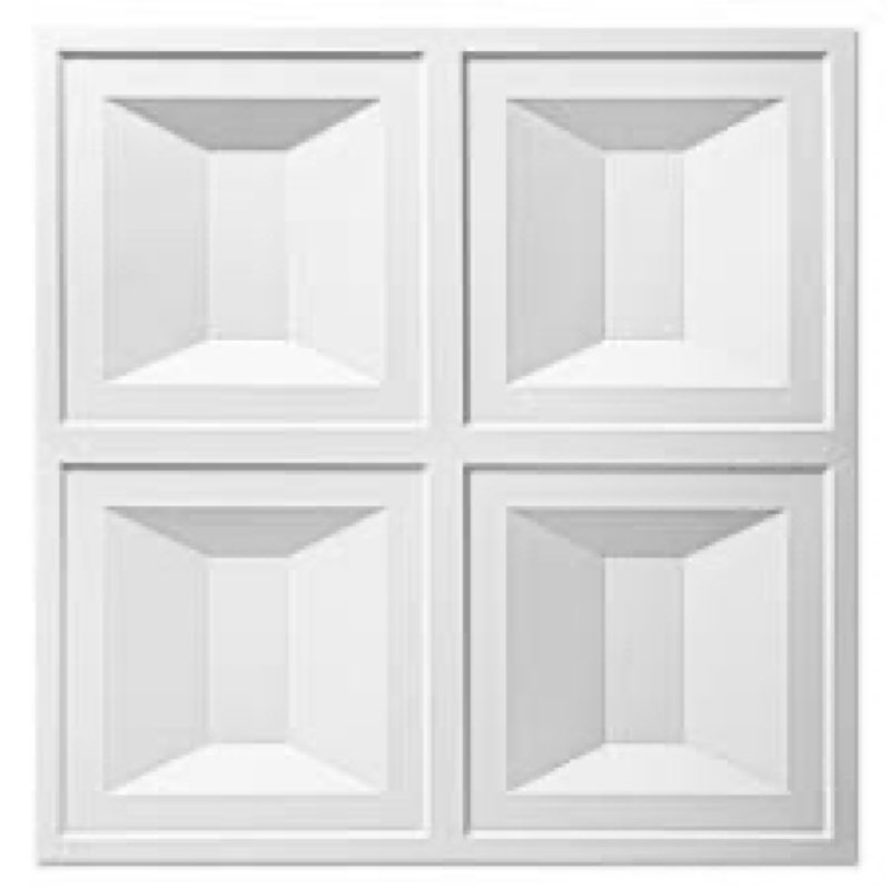 art3d drop ceiling tiles 24x24, 12 sheets pvc decorative glue up ceilng panels 2x2, white