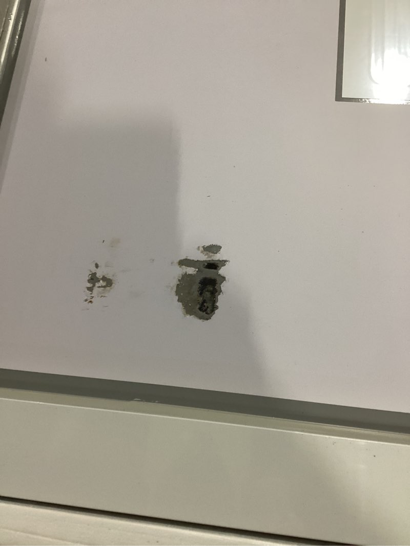 Condition photo showing As Is for 66x48 LED Lighted Mirror for Bathroom Wall Mounted, Dimmable Vanity Mirror with Lights, Anti-Fog, ETL Listed (Backlit and Front Lighted) 66"L x 48"W