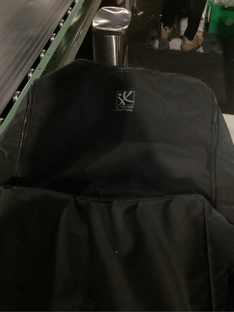 Condition photo showing Good Condition for J.L. Childress Padded Backpack Car Seat Bag - Travel Bag for Airplane, Fits Most Baby & Infant Car Seats, Boosters, & Carriers, Accessories for Gate or Baggage Check, AirTag Compatible - Deluxe, Black 18.6x12x7.3 Inch (Pack of 1) Deluxe