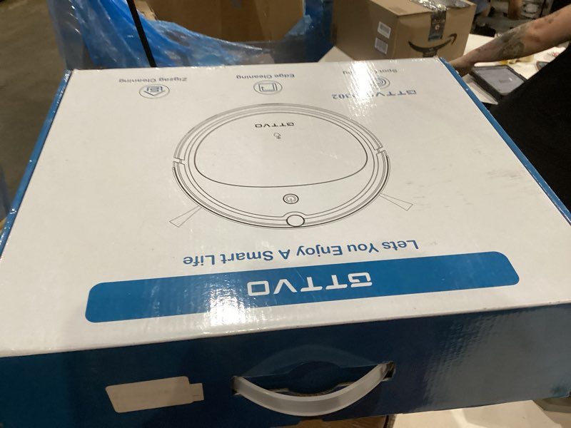 Condition photo showing Good Condition for the gttvo d302 is a budget-friendly, entry-level robotic vacuum cleaner designed for multi-surface cleaning, pet hair removal, and low-pile carpets