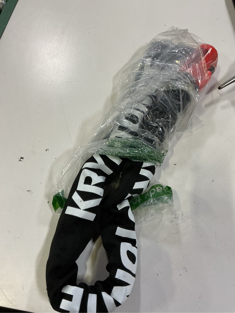 Condition photo showing As Is for kryptonite evolution 1090 bike chain lock, 3 feet long 10mm steel chain heavy duty anti-theft sold secure gold bicycle chain lock with keys for bike, motorcycle, scooter, bicycle, door, gate, fence 35.5" 35 inches